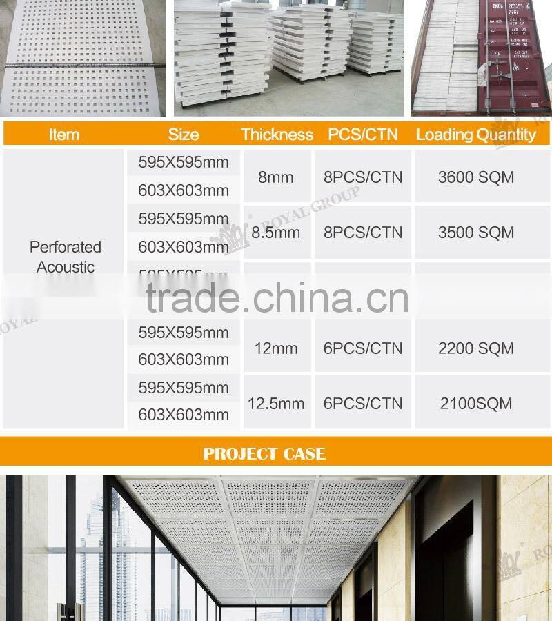 Colorful Perforared Gypsum Ceiling Tiles (RSR001)