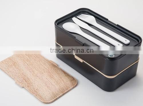 New Orange Bento Box with Printings, FDA Approved, Microwave & dishwasher safe