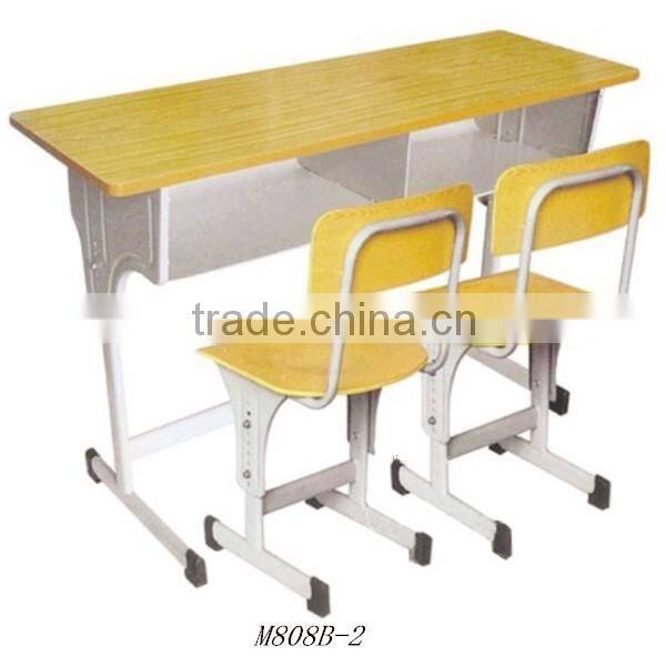 Wood furniture Study desk classroom chairs School tables and chairs for sale M808B-2