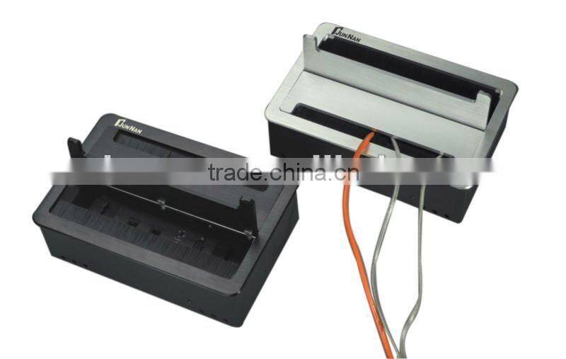 2014 new design brush desktop pop up electrical outlets for office furniture system