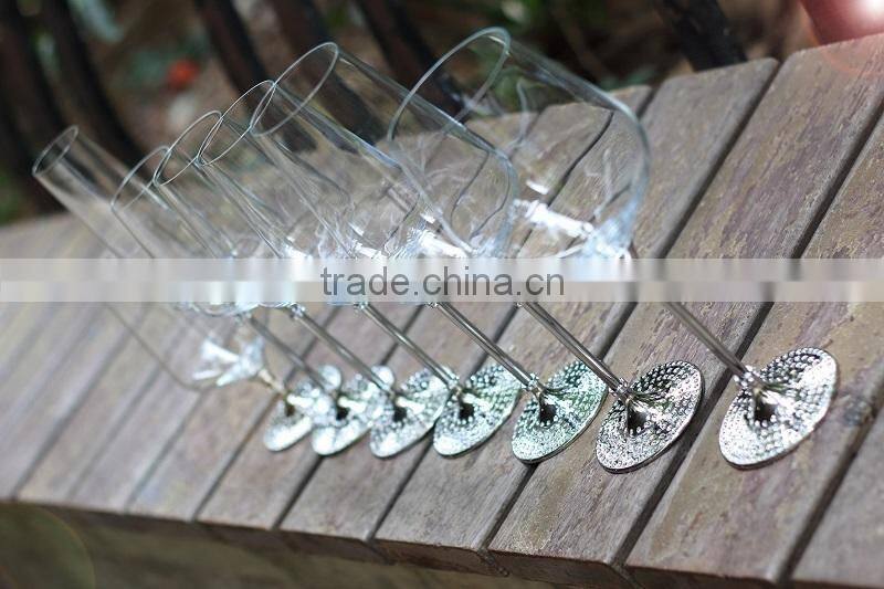 2015 new design lead free clear crystal 200ml drinking wine glasses