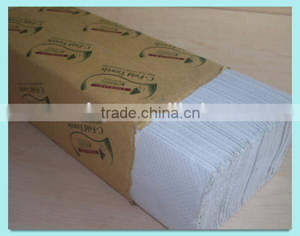 White recyle cheapest C-fold towel paper for dispenser