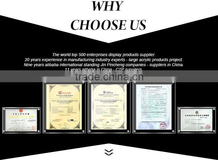 Cheap customized acrylic cosmetic display cabinet and showcase