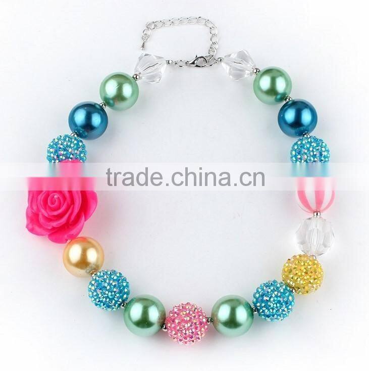 Hot Sale Chunky Bubble Gum Necklace For Kids Restoring Ancient Ways Halloween Beaded Necklace Jewelry 2016