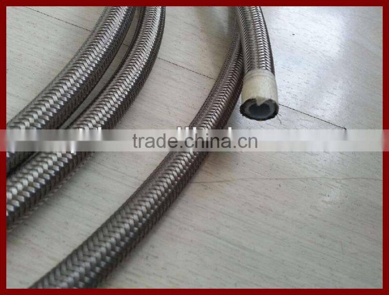 PTFE hose braided with stainless steel, ss304 flexible hose