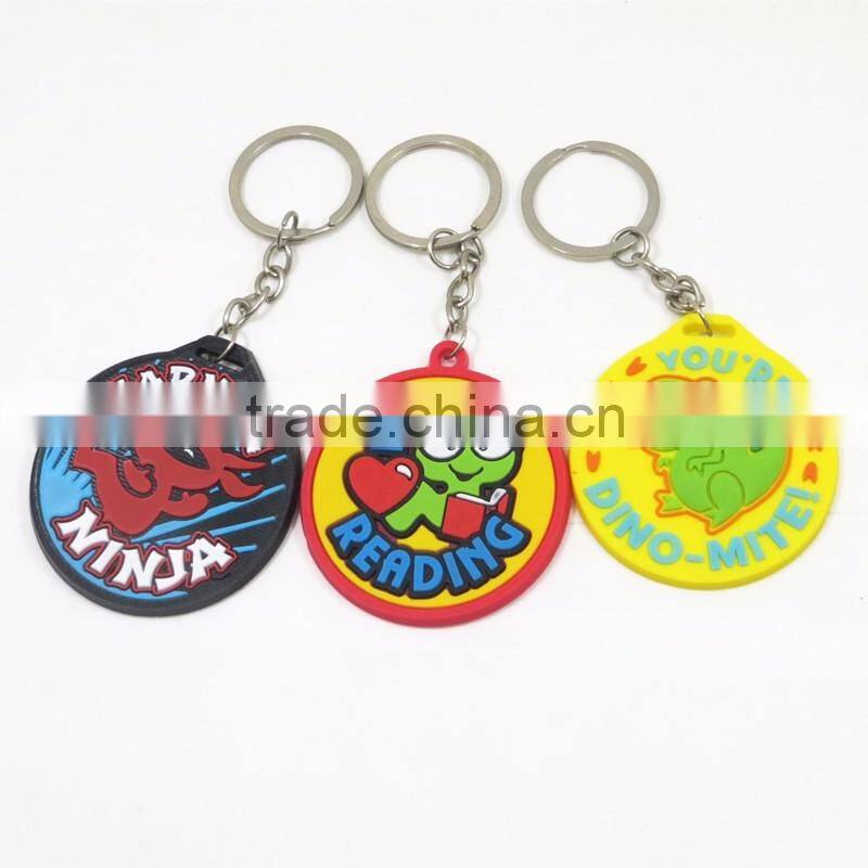 Wholesale Customized Shaped 2d Key ring Fancy Animal PVC Keychain