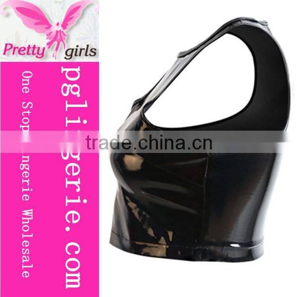 2016 Hot Sexy Crop Top For Girls Fashion Leather Ladies Tops