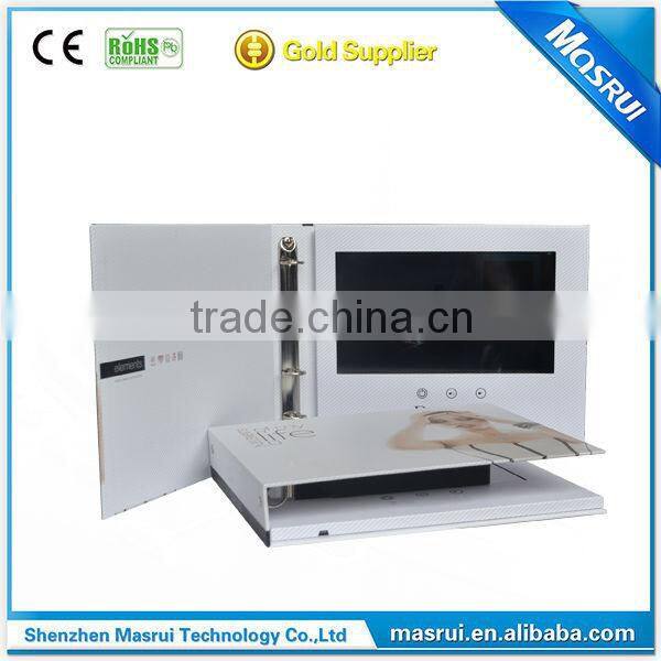 Special Ring Binder Design 10.1 Inch Invitaion LCD Video Card OEM