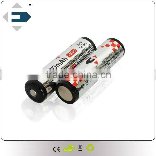 Newest design EFAN 18650 2600MAH with PCB rechargeable li-ion battery