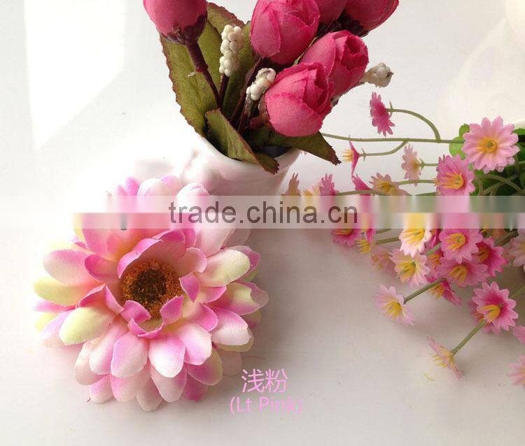 Hawaii Orange Artificial Gerbera Daisy Hair Flower Cute Chrysanthemum Flower