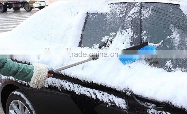 Heavy-duty snow removal brush with ice scraper soft snow removal brush