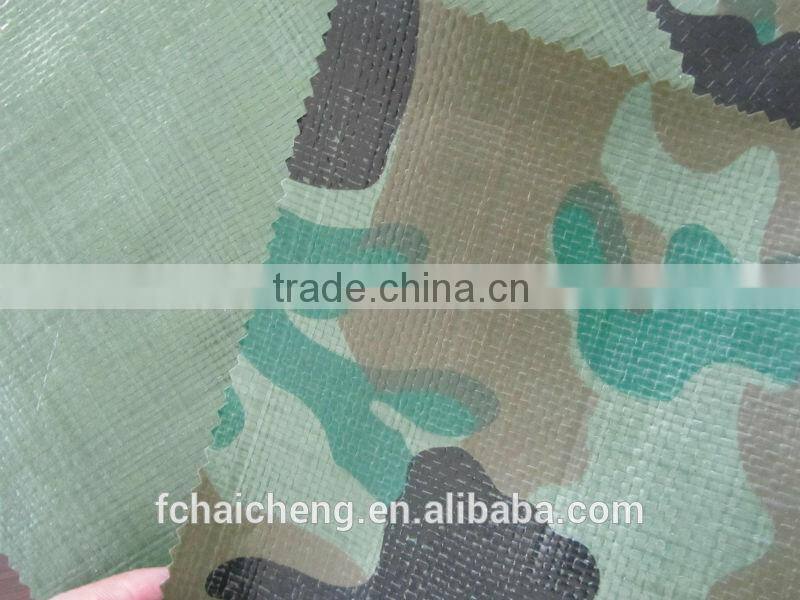 pe tarpaulin camouflage 110gsm