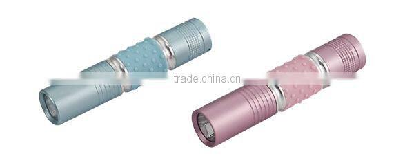 Small size cheap promotional flashlight use 1 AA battery and color can be customized