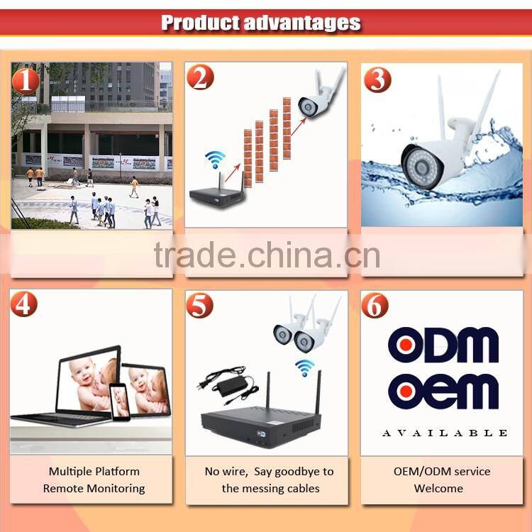 Ip Camera Set outdoor HD POE network cctv security system Nvr kit dome camera