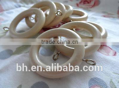 55MM Wholesale Natural Wooden Curtain Pole Rings