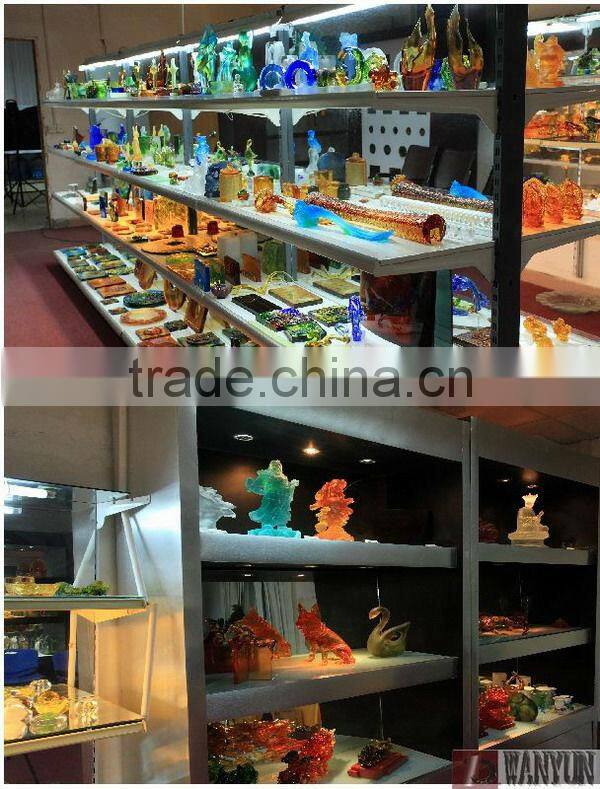 European popular art colorful lady crystal statue