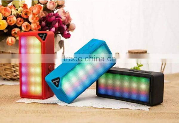 2016 New X3S mini Bluetooth Speaker Portable Wireless Handsfree TF FM Radio Built in Mic MP3 Subwoofer with LED flash light