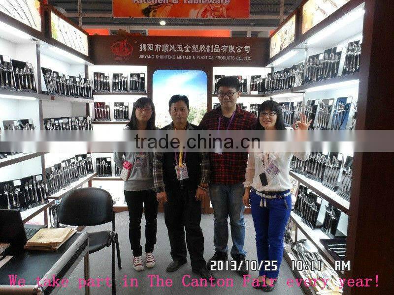 2016 stainless steel cutlery set with plastic handle