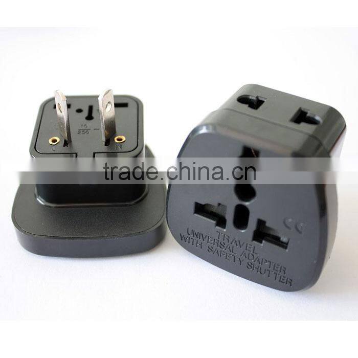 Double socket, CE universal travel adaptor with safety shutter, Australia travel power adaptor