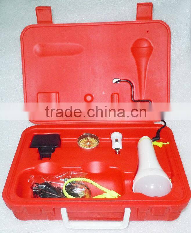 portable solar emergency light car charger