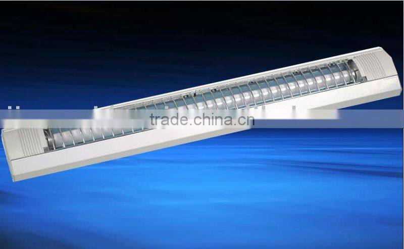 T8 fluorescent double tube fluorescent lighting fixture luminaire 2x36w with grid cover