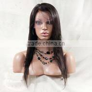 2014 hot sale long side part lace front straight wig