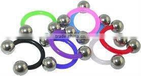 BIOPLAST Green Blue STREAK Circular Horse Shoe CBR ring