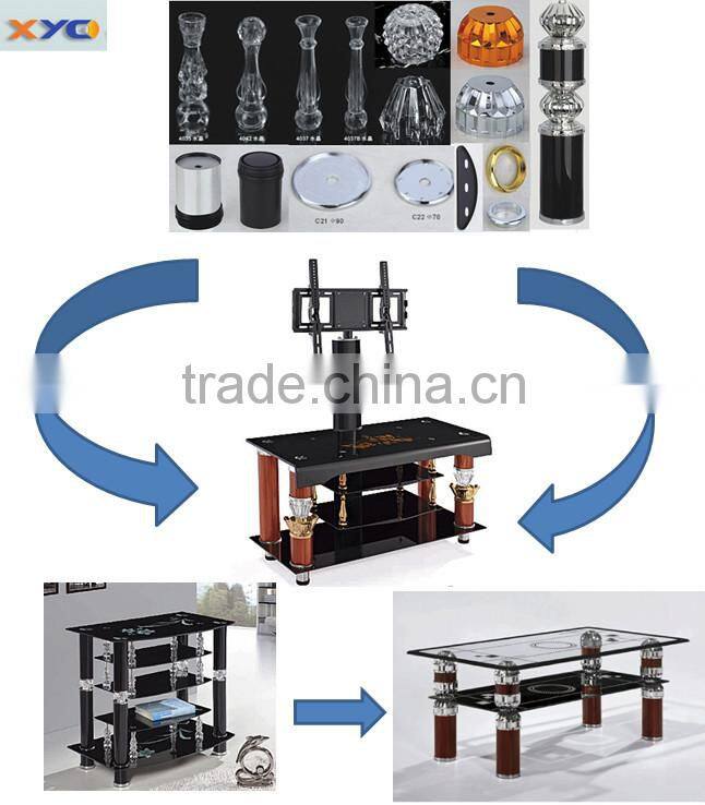 plastic furniture suspender for glass coffee table and tv stand