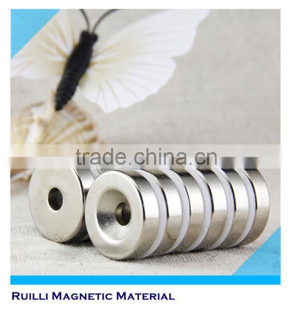 custom strong permanent neodymium hollow magnet