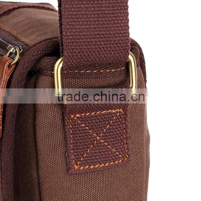 Guangzhou Factory Wholesale Men Canvas Shoulder Bag,Canvas Cross Body Bag