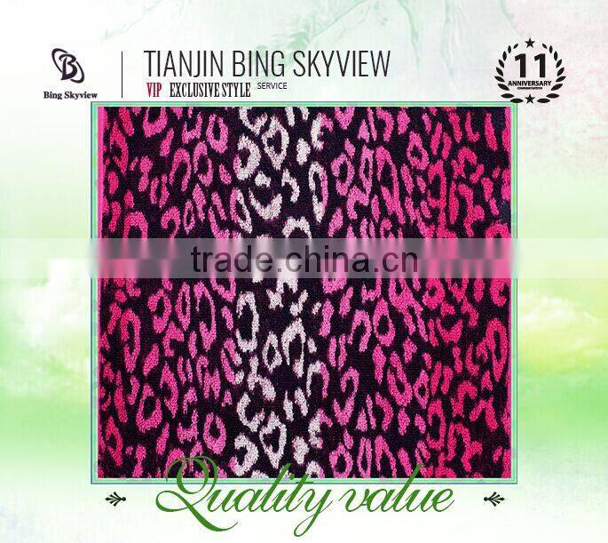 100% Cotton pink leopard sports towel
