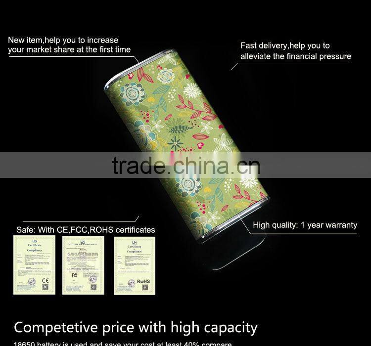 high quality RoHs dual usb portable charger 4000mah power bank external battery pack