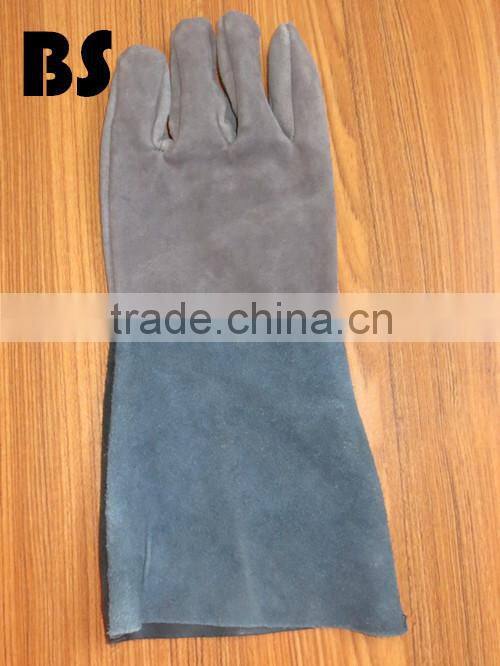 AB grade long welding gloves leather working gloves