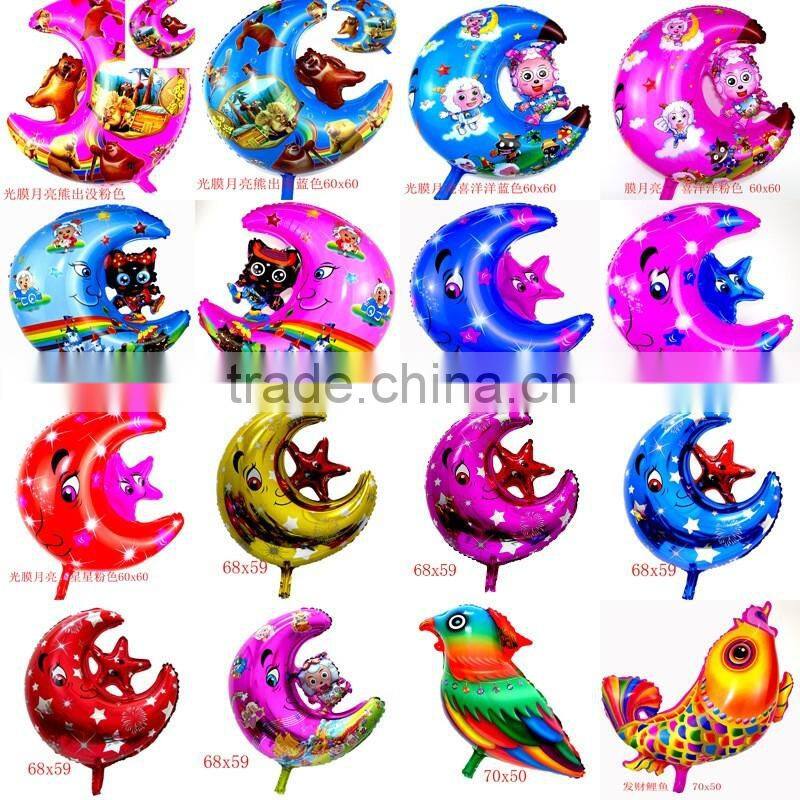 Shopping children/kids gift helium lollipop cartoon balloon,aluminium crown foil balloon on shopping