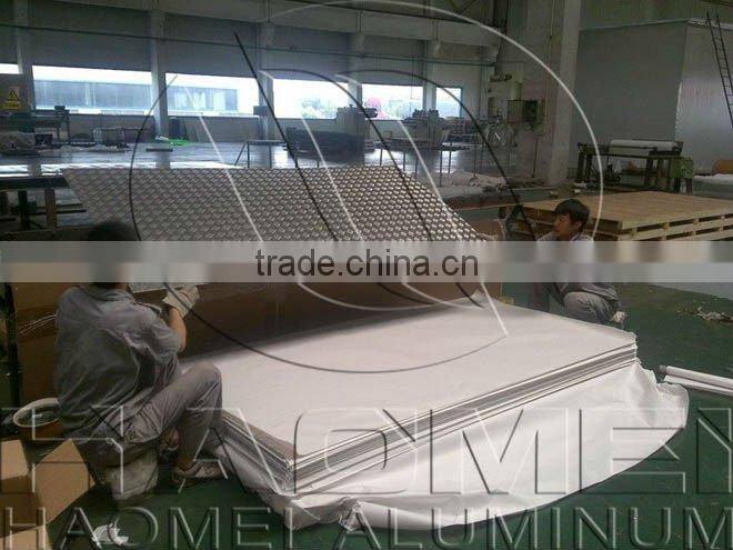 Skid-proof aluminum tread plate sheets for Marine 5083