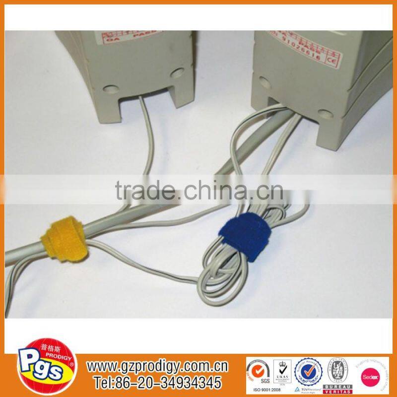 Household goods hook and loop wire band cable tie
