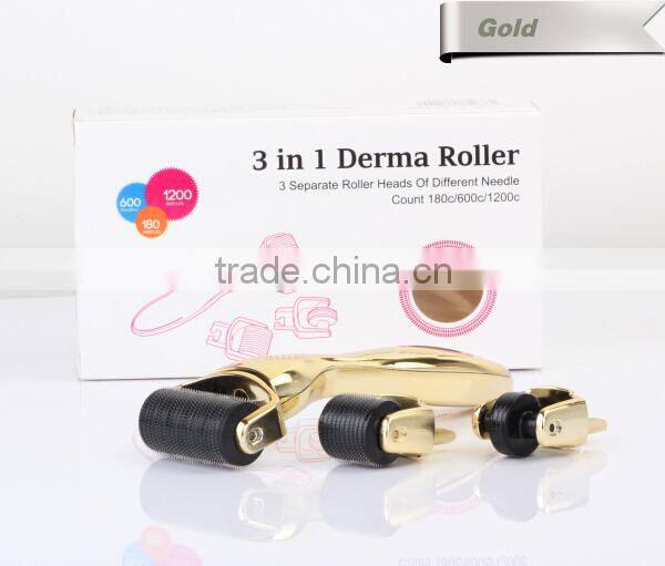 3 Separate roller head dermaroller/micro needle rolling system /derma roller with CE -L013B
