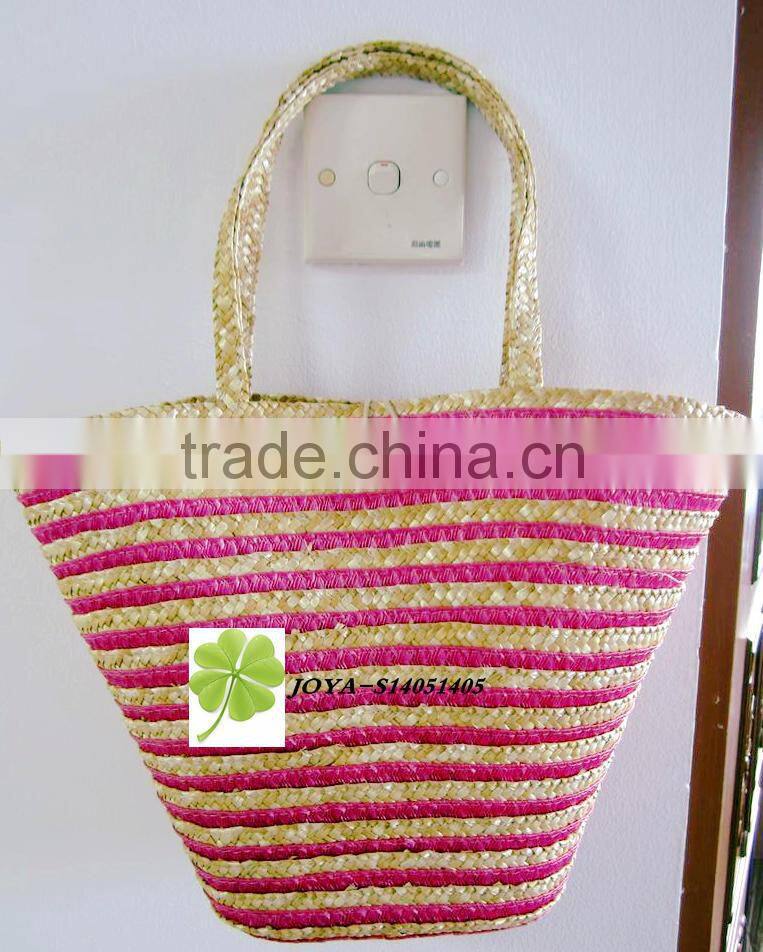 Natural seagrass summer straw handbag Beach straw bag