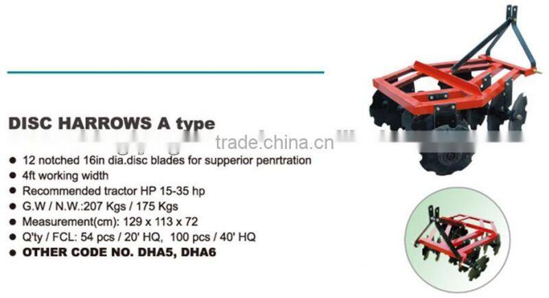 DISC HARROW A type