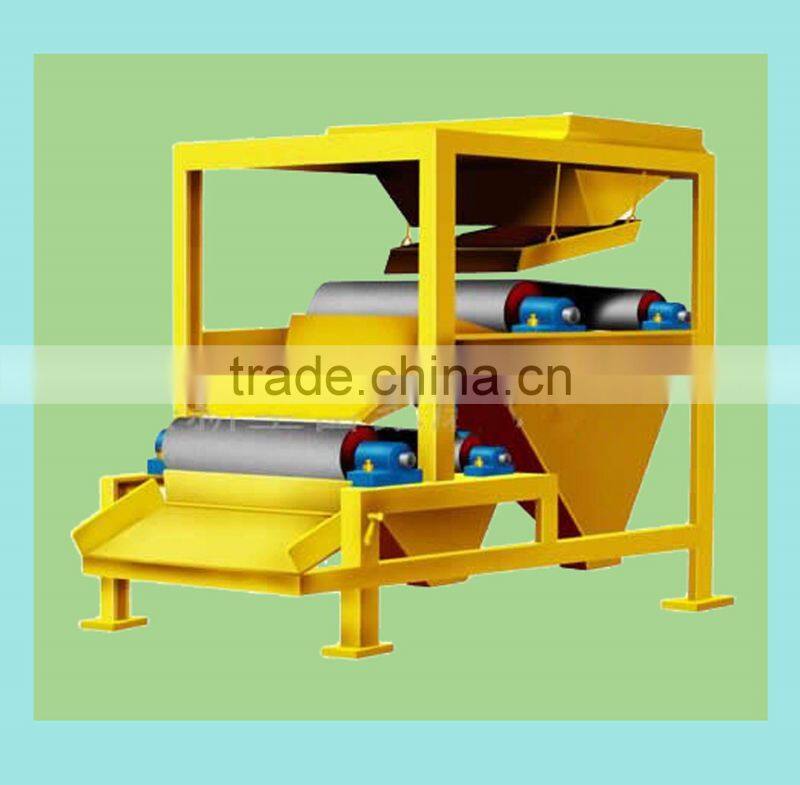 Dry magnetic separator for beneficiation of abrasive