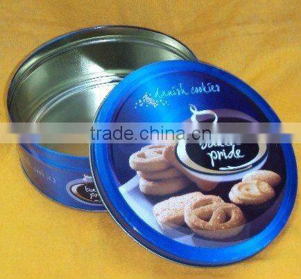 Metal Round Cookie Tins Box