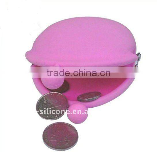 factory supply special silicone rubber coin bag/portable silicone coin bag