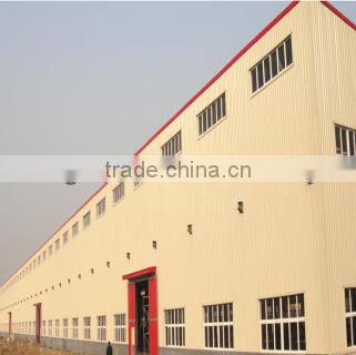 workshop with structural corrugated metal roofing panels