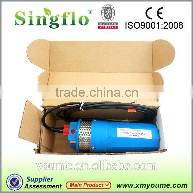 Singflo 12v/24v dc submersible solar water pump price for irrgation/solar water pump controller