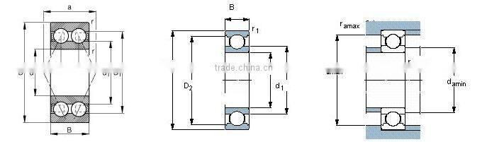 automobile generator bearing 12BC04S3 with black seals