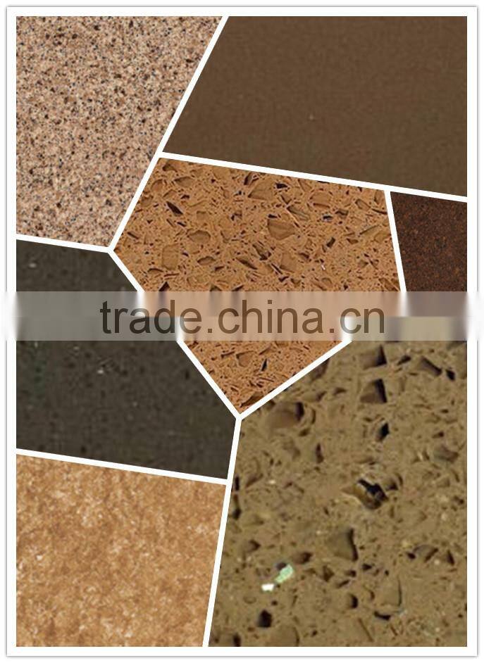 Polishing coffee brown quartz stone