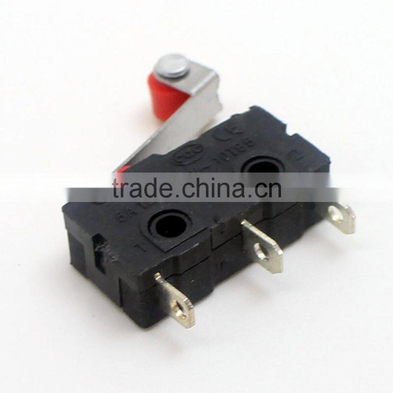 micro lever switch with roller lever, pcb terminals,Kw4-5