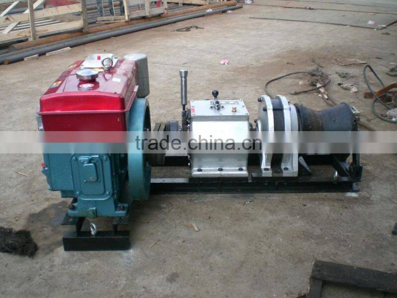 5 Ton Belt Driven speedy diesel cable powered winch