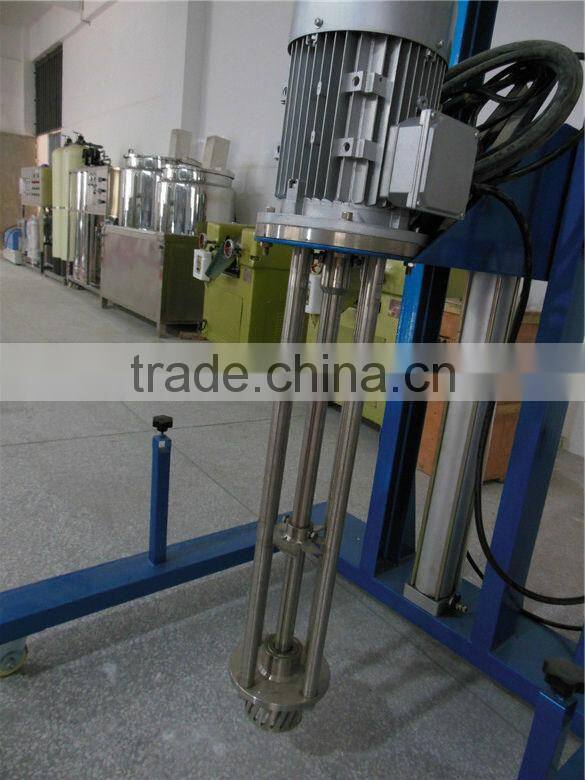 Moveable pneumatic lifting high shear disperser