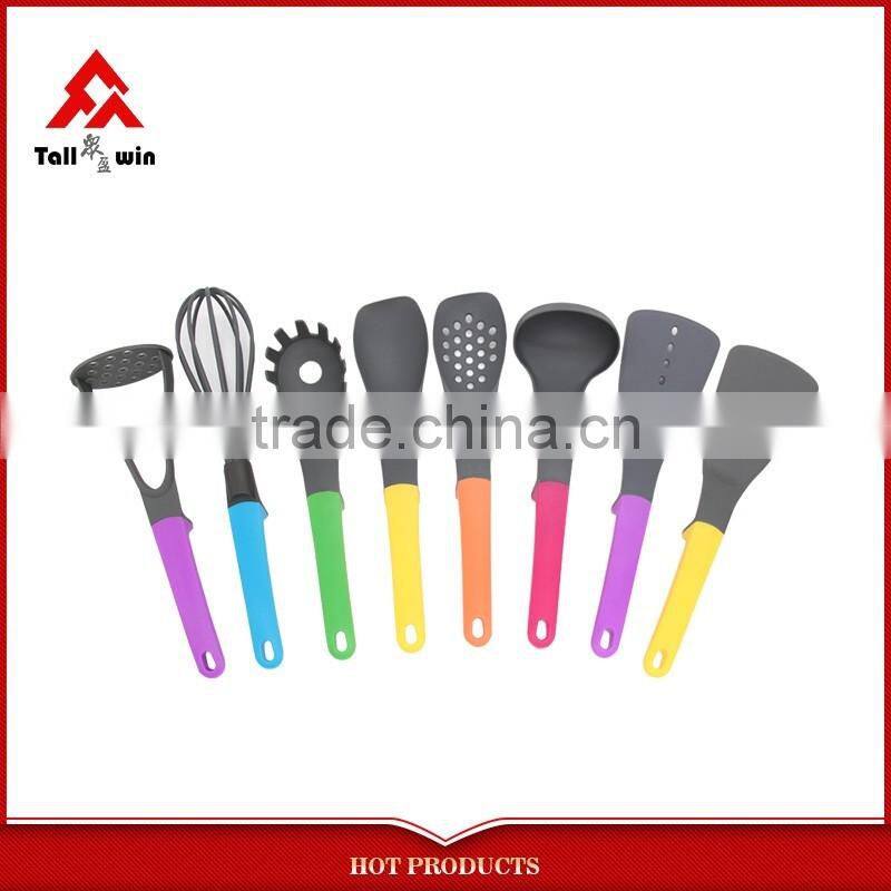 6-pieces silicone kitchen utensils wooden kitchen utensils silicone wooden kitchen tool set